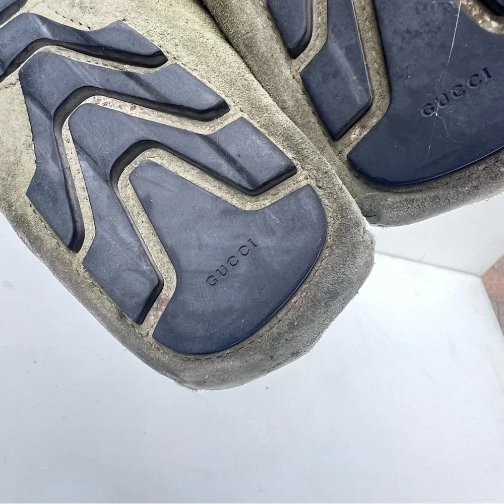 Gucci Olive Green Suede Loafers